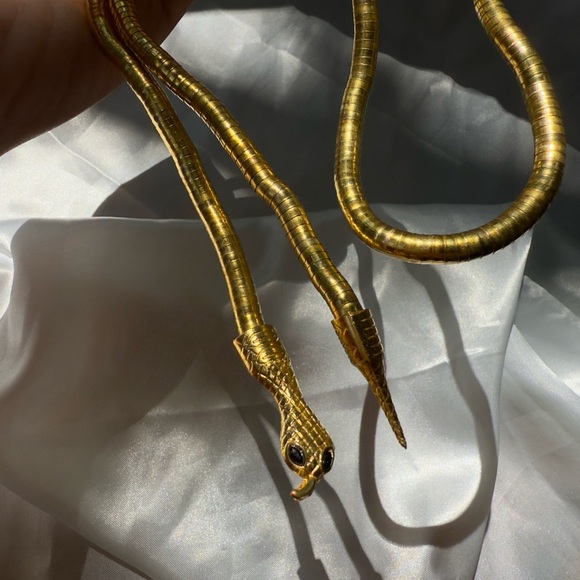 Serpenti Gold Magic Snake Cool Bendy Multilayer Necklace - Picture 9 of 12
